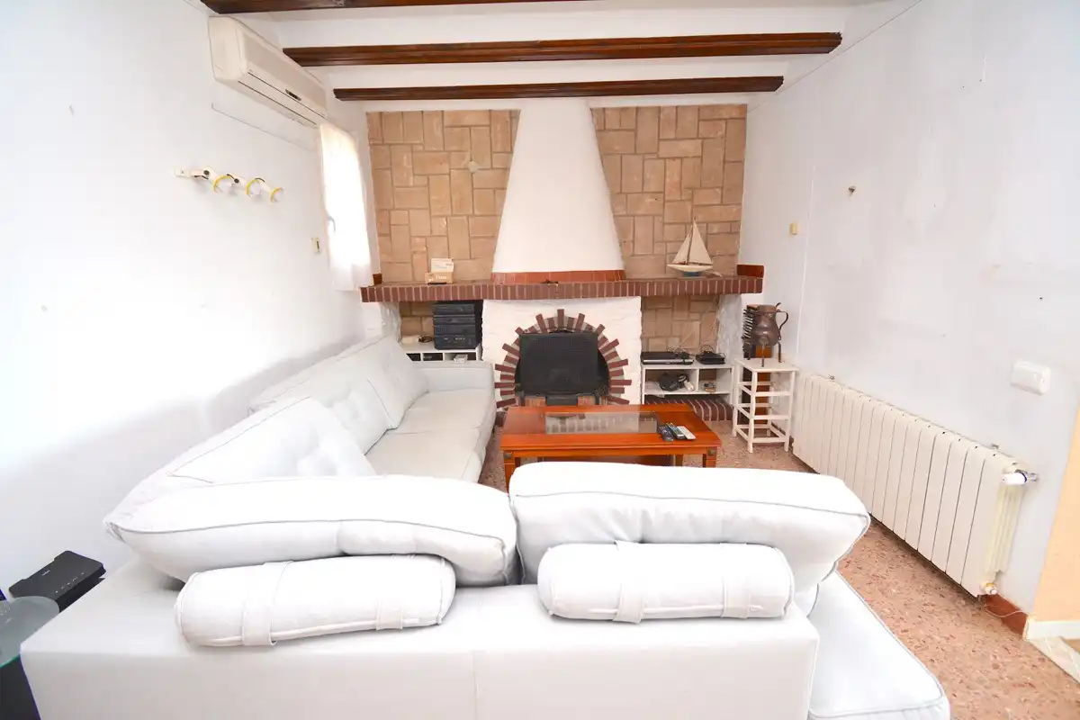 Wohnzimmer von Haus oder Chalet zum Verkauf in Dénia mit Klimaanlage, Heizung und Privatgarten