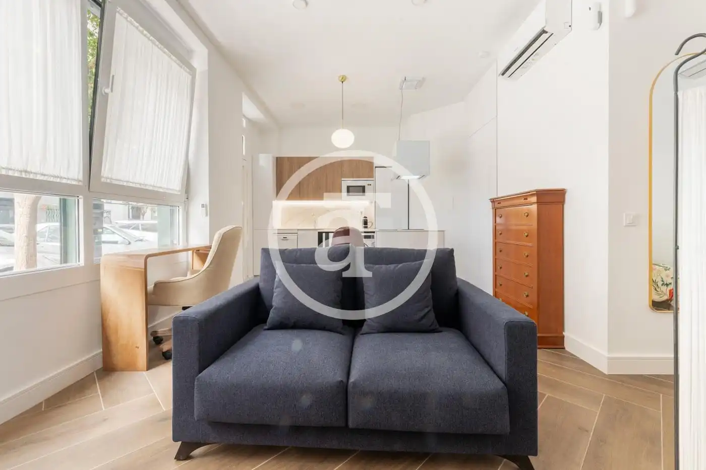 Wohnzimmer von Wohnung zur Miete in Madrid mit Klimaanlage, Heizung und Möbliert