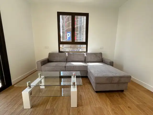 Sala d'estar de Pis de lloguer en Las Palmas de Gran Canaria amb Moblat, Rentadora i Balcó