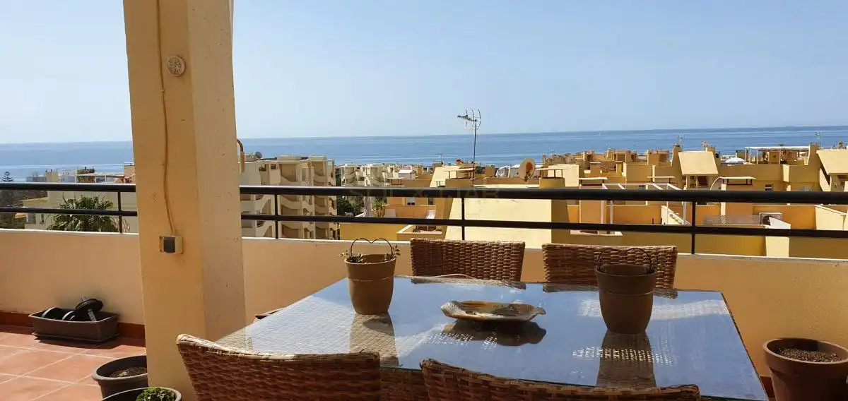 Terrasse von Dachboden zur Miete in Mijas mit Klimaanlage, Heizung und Terrasse