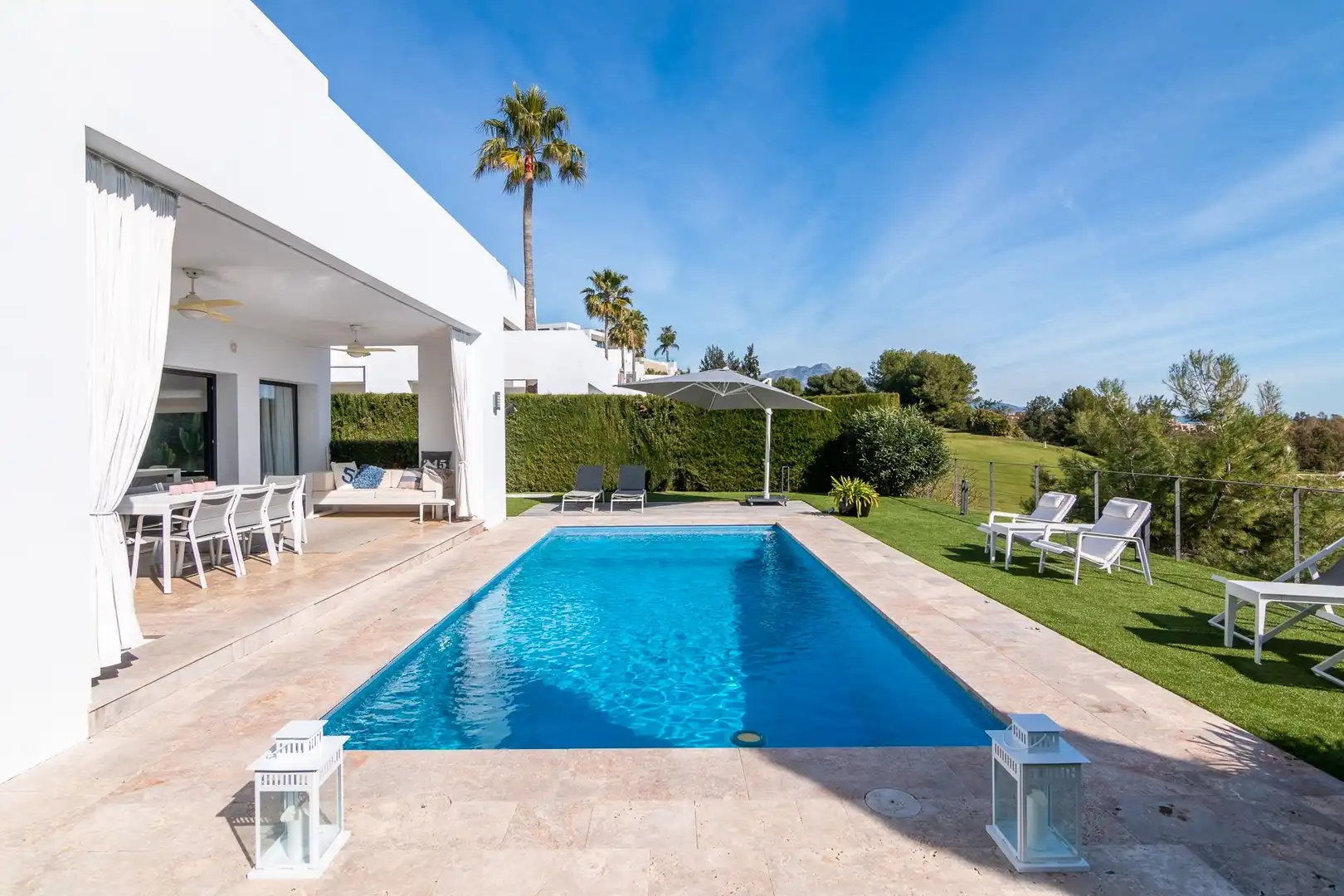 Piscina de Casa o xalet de lloguer en Estepona amb Aire condicionat, Jardí privat i Terrassa