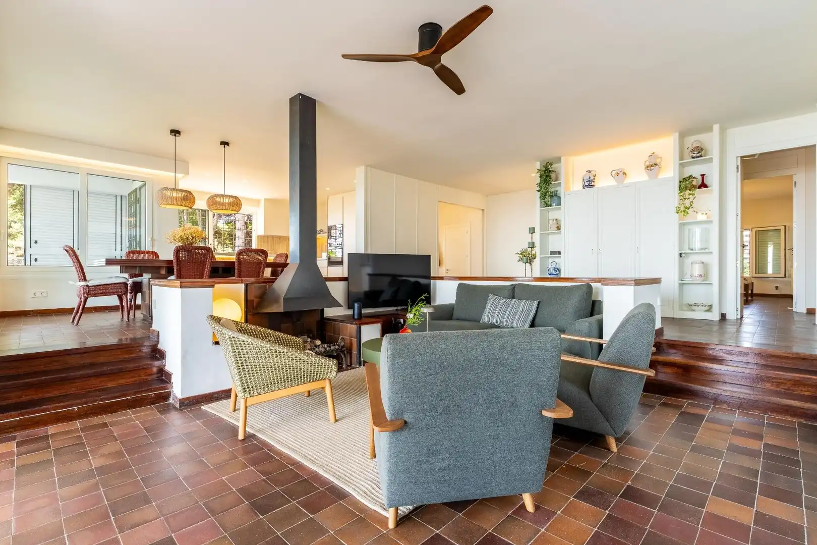Sala de estar de Casa o chalet de alquiler en Cambrils con Aire acondicionado, Terraza y Amueblado