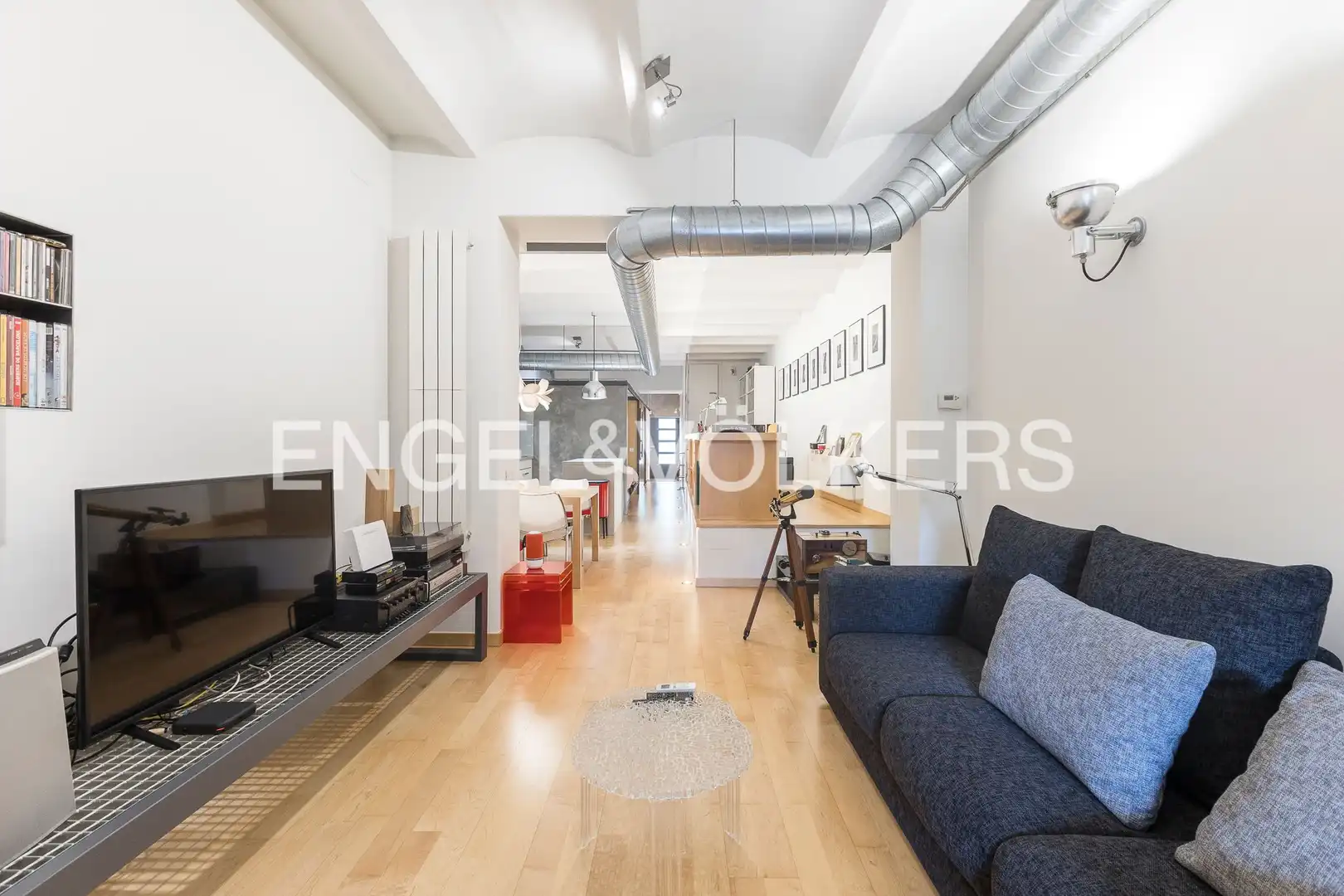 Sala de estar de Loft en venta en Barcelona con Aire acondicionado, Calefacción y Parquet