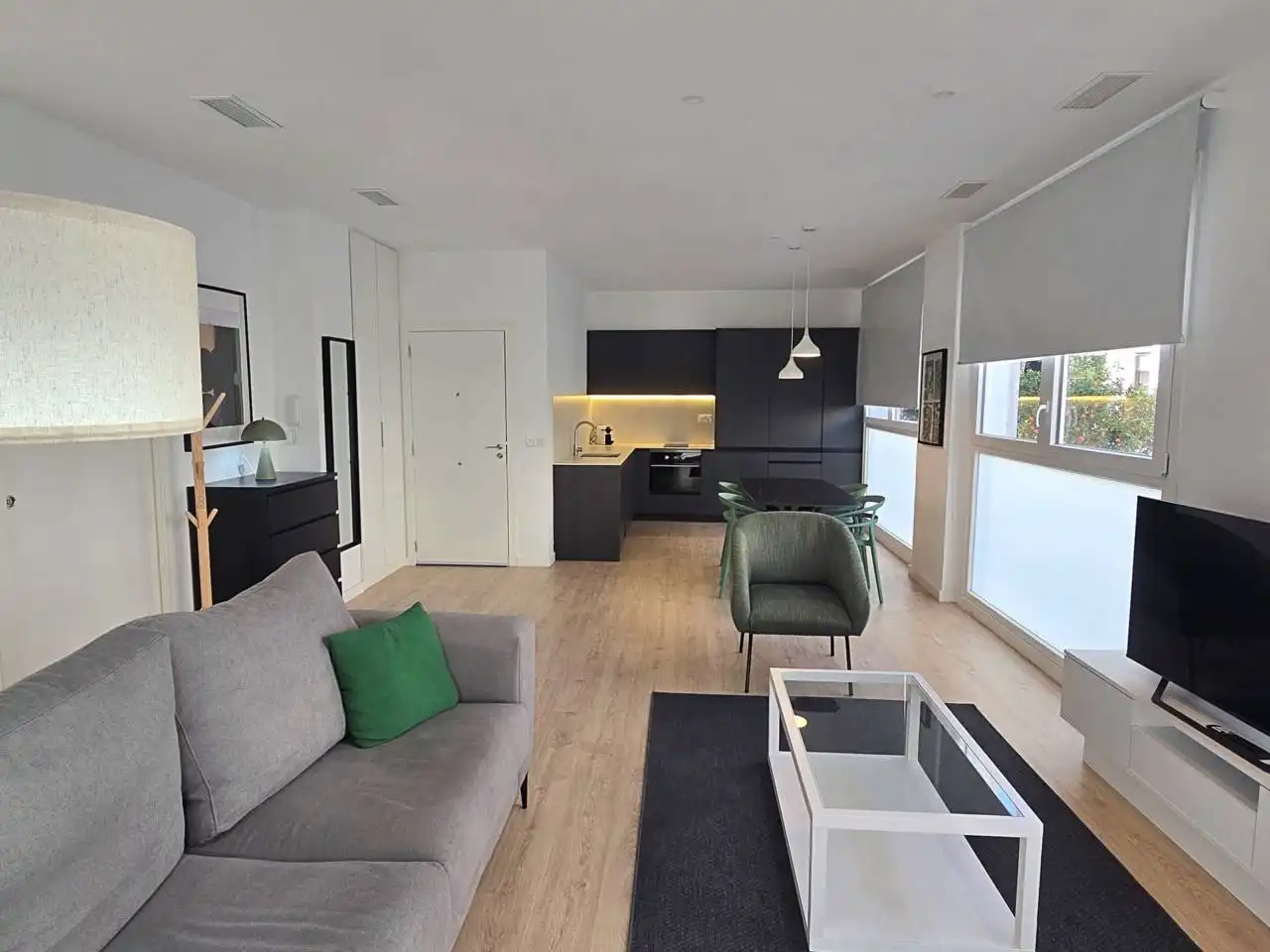Wohnzimmer von Wohnung zur Miete in Valencia mit Klimaanlage, Heizung und Möbliert