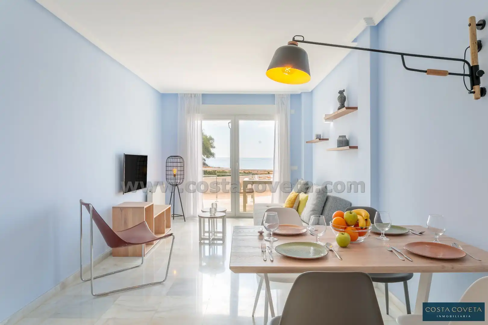 Wohnzimmer von Erdgeschoss zum Verkauf in El Campello mit Klimaanlage, Heizung und Terrasse