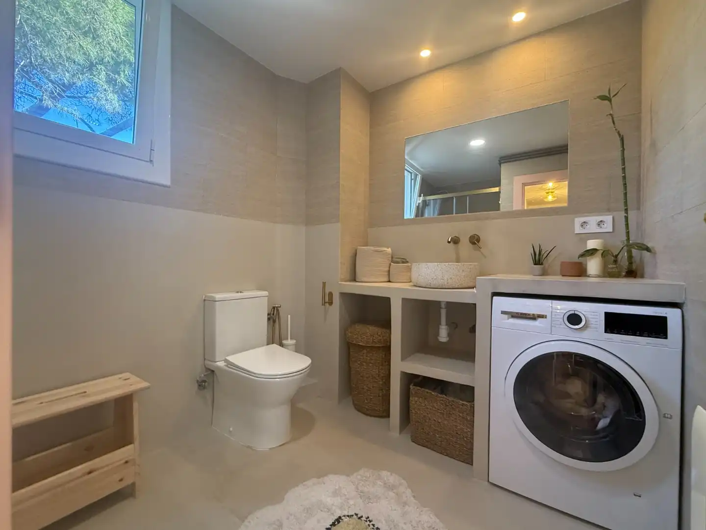 Bany de Apartament de lloguer en Castelldefels amb Calefacció, Parquet i Terrassa