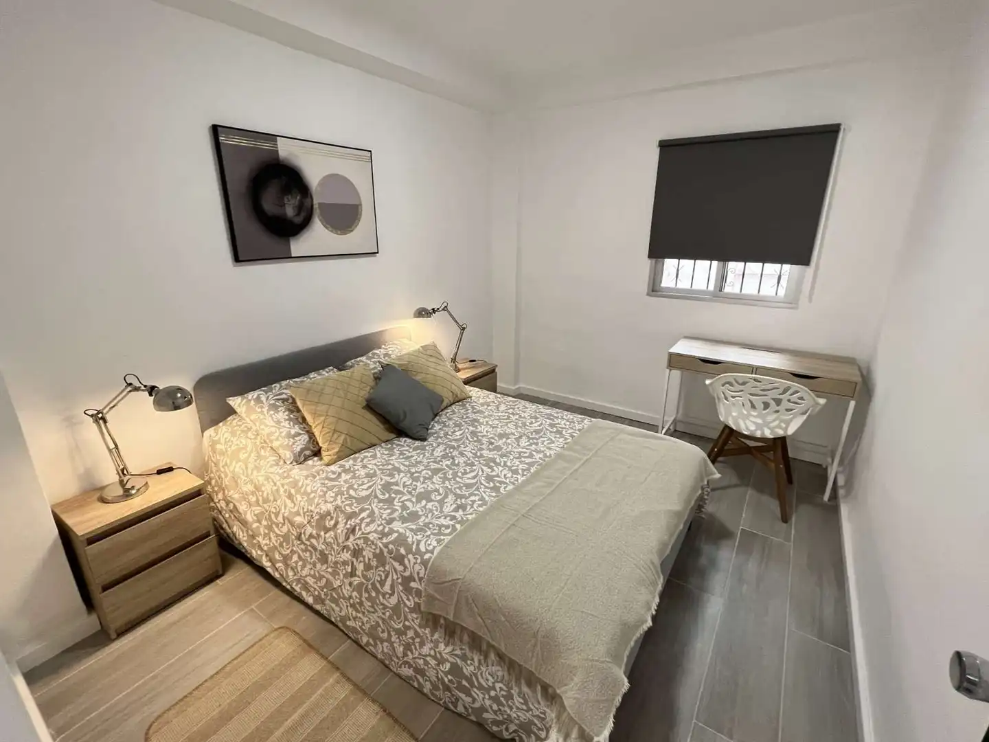 Bedroom of Flat for share in Málaga  with Air Conditioner, Terrace and Furnished
