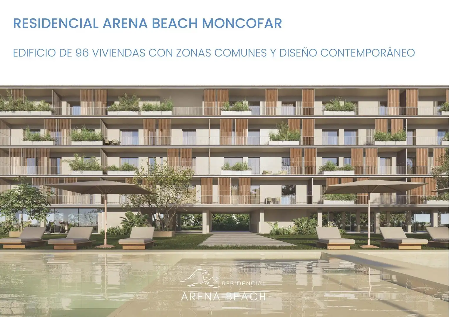 Außenansicht von Wohnung zum Verkauf in Moncofa mit Klimaanlage, Heizung und Privatgarten