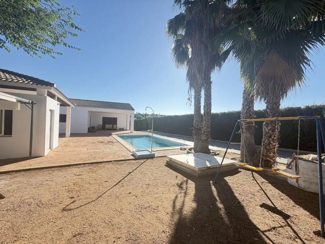 Swimming pool of Houses for sale in Almendralejo