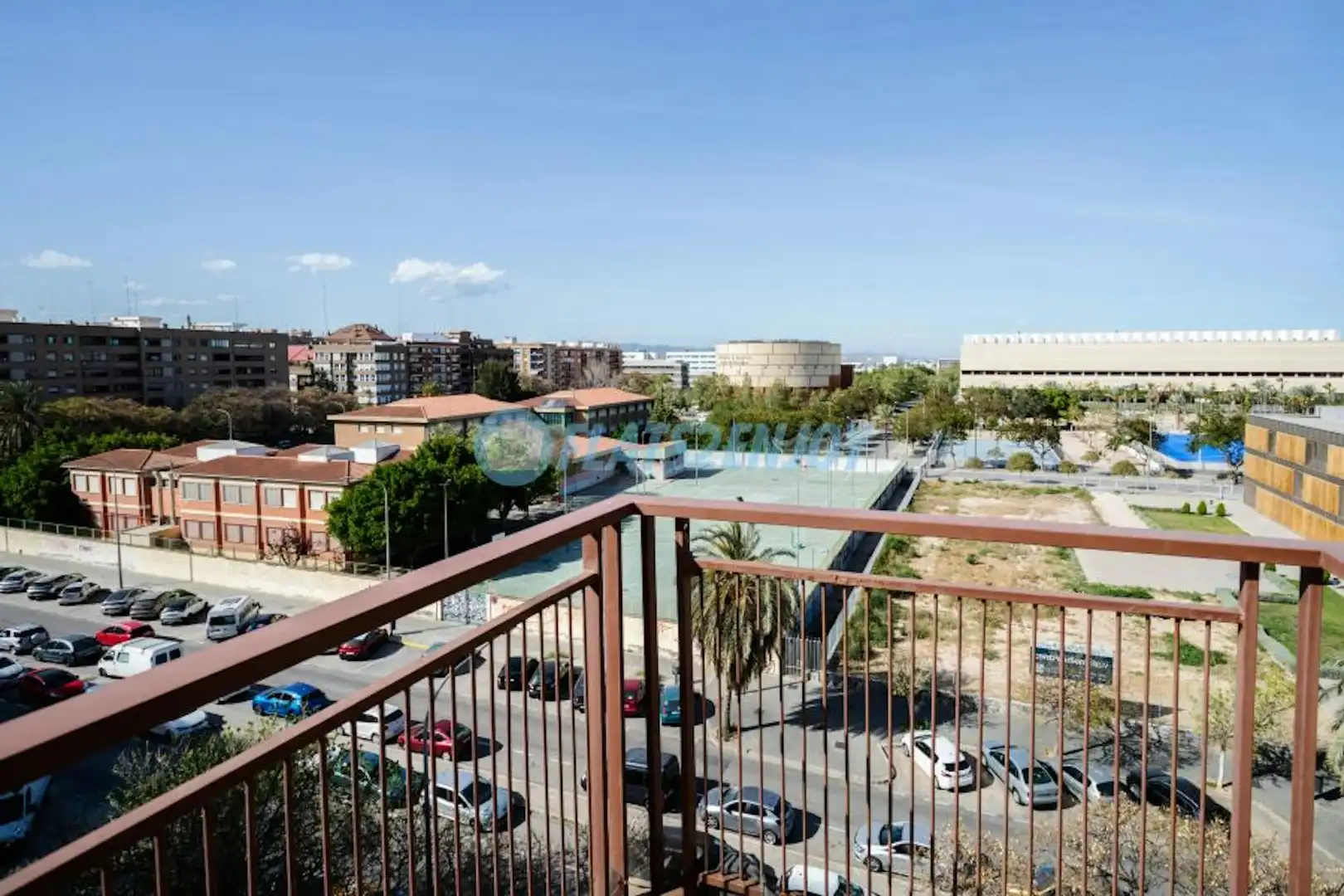 Terrace of Flat for rent in  Valencia Capital  with Air Conditioner, Heating and Washing machine
