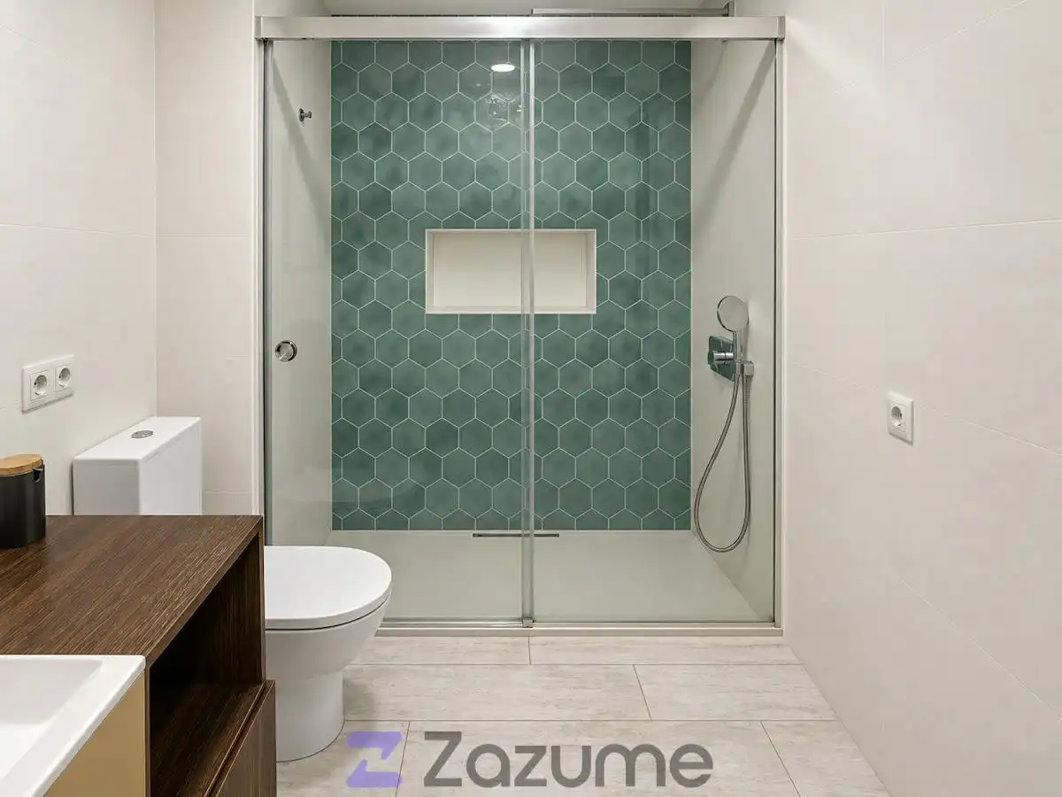 Badezimmer von Wohnung zur Miete in Málaga mit Klimaanlage, Heizung und Terrasse