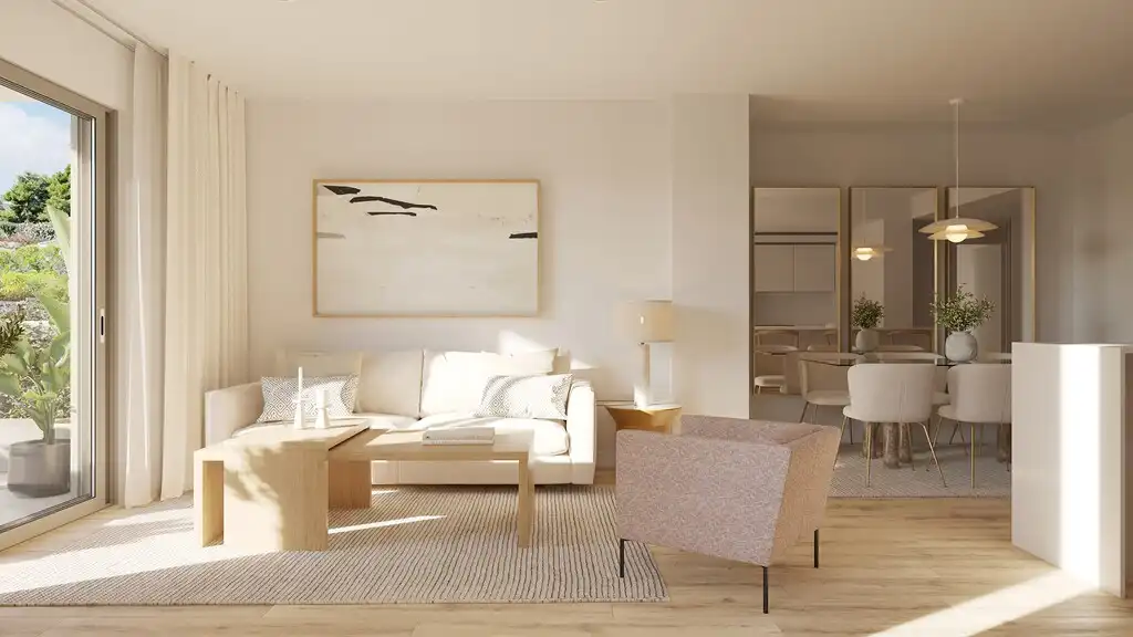 Sala d'estar de Apartament en venda en Calvià amb Aire condicionat, Calefacció i Terrassa