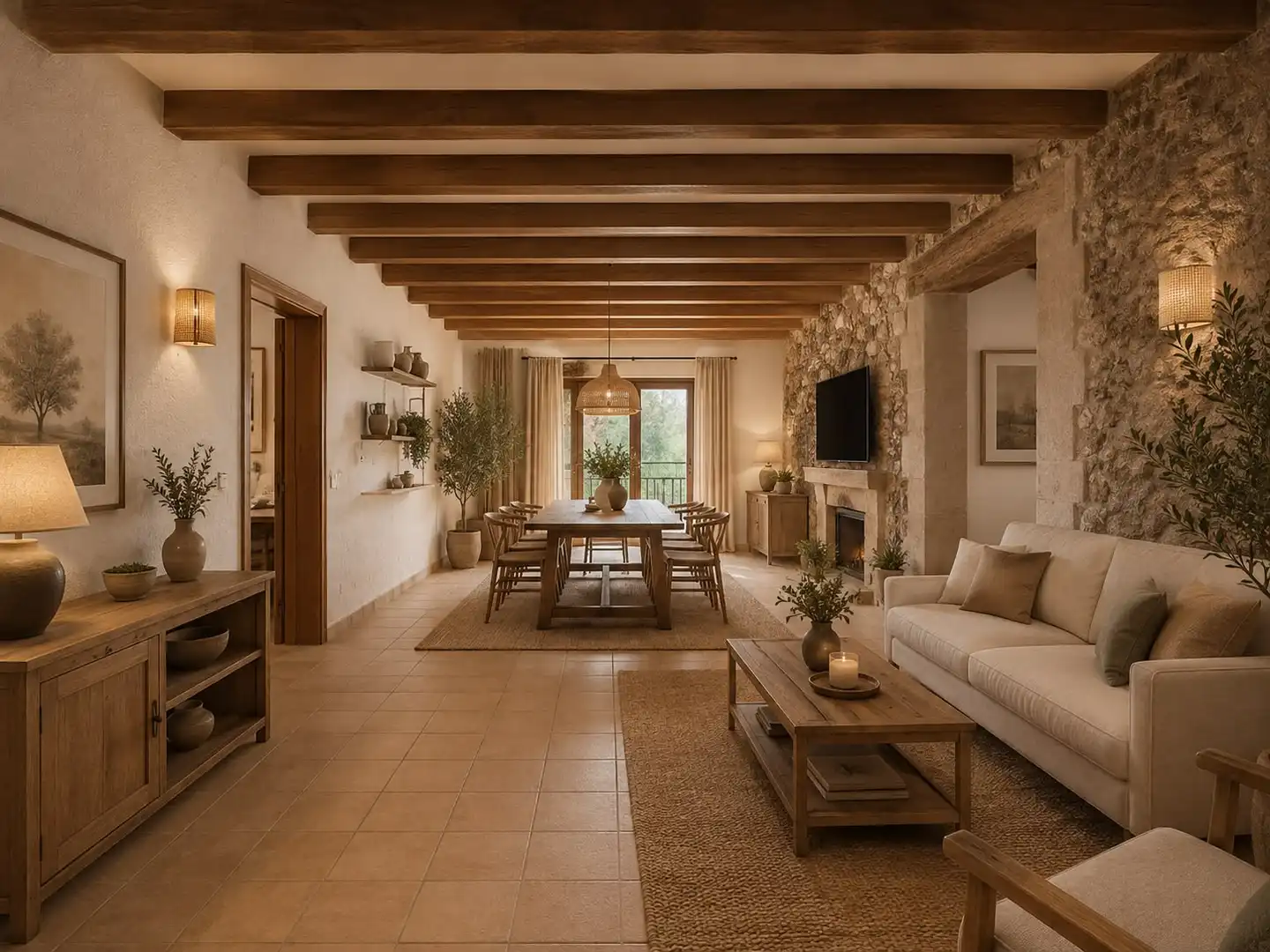 Sala de estar de Finca rústica en venta en Albons con Jardín privado, Terraza y Trastero