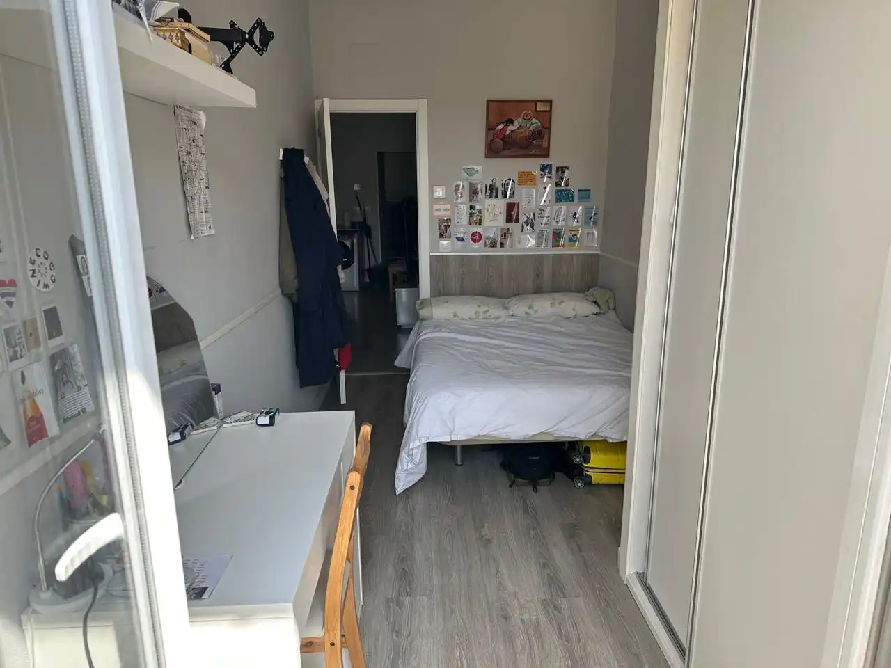 Schlafzimmer von Wohnung zur Miete in Madrid mit Klimaanlage, Möbliert und Balkon