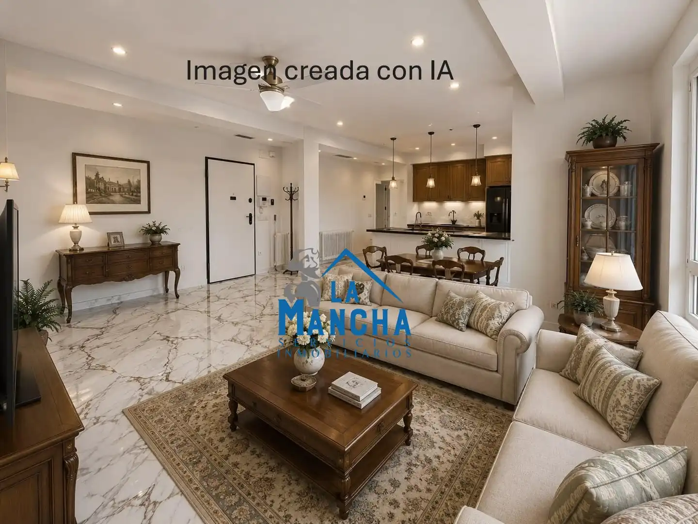 Sala de estar de Piso en venta en Albacete con Calefacción y Amueblado
