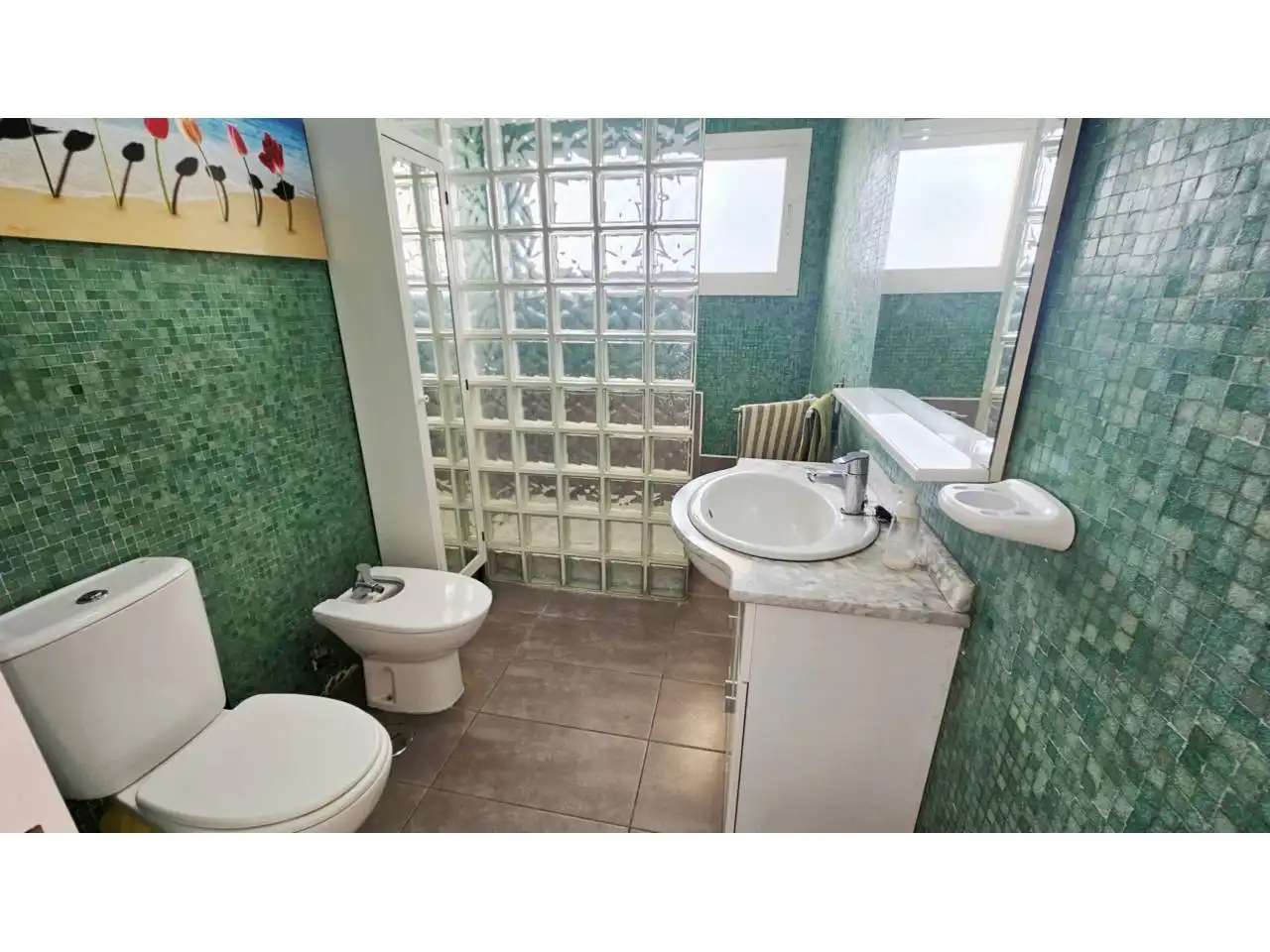 Baño de Apartamento de alquiler en San Cristóbal de la Laguna con Terraza, Amueblado y Balcón