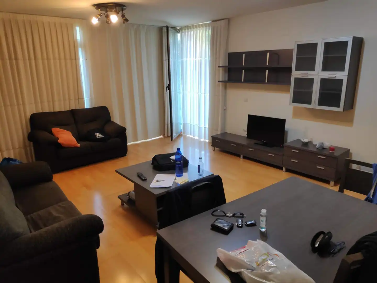 Living room of Flat for sale in Castellón de la Plana / Castelló de la Plana  with Air Conditioner, Heating and Parquet flooring