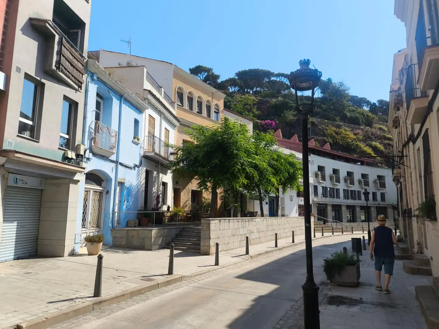 Vista exterior de Casa adosada en venta en Caldes d'Estrac con Calefacción, Parquet y Amueblado