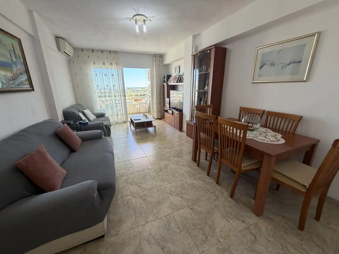 Sala de estar de Apartamento en venta en La Ràpita con Aire acondicionado, Calefacción y Terraza