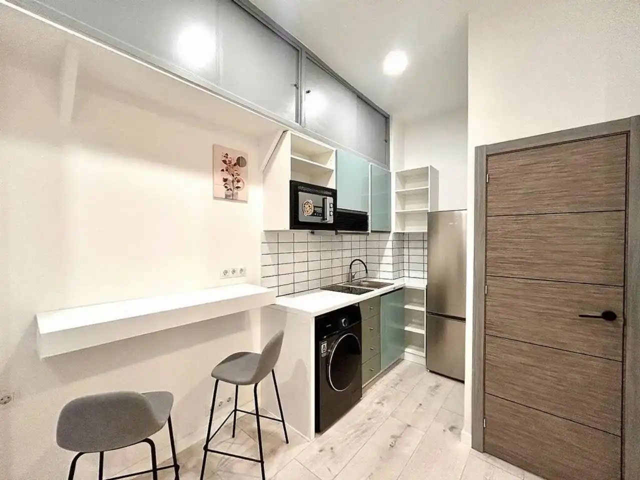 Küche von Wohnung zum Verkauf in Barcelona mit Klimaanlage, Heizung und Parkett