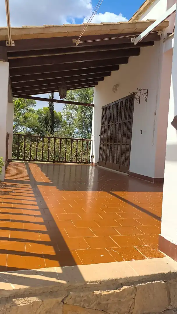 Terrasse von Country house zur Miete in Marratxí mit Klimaanlage, Heizung und Privatgarten