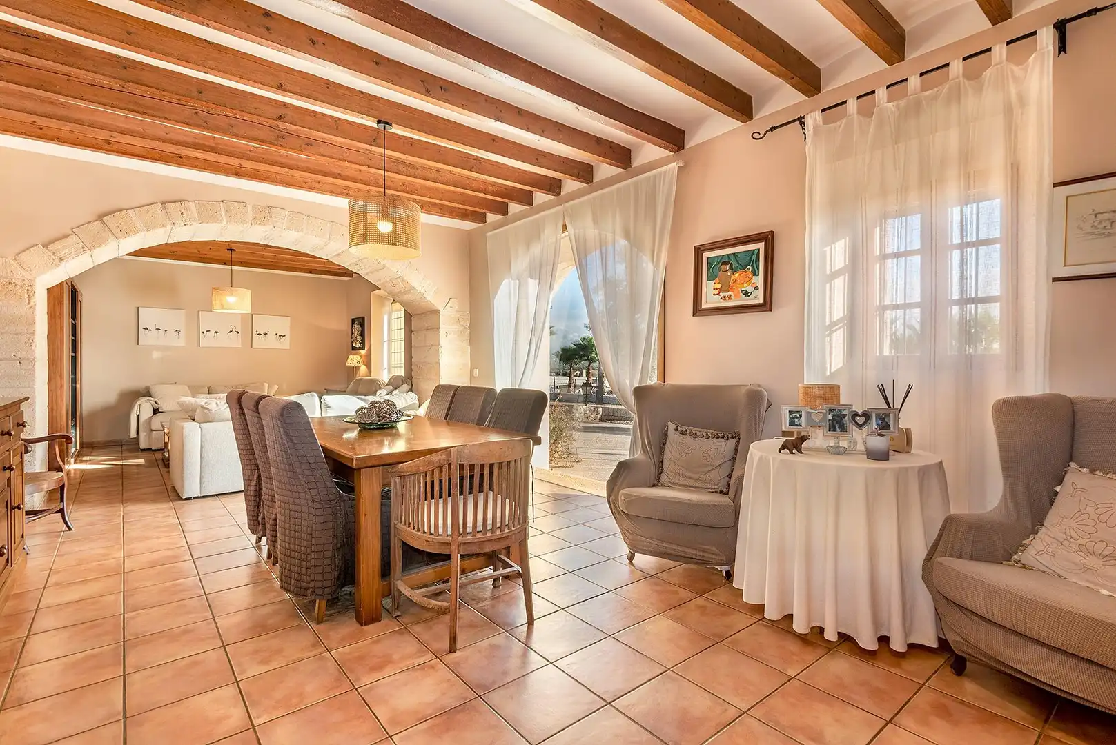 Comedor de Finca rústica en venta en  Palma de Mallorca con Calefacción, Jardín privado y Terraza
