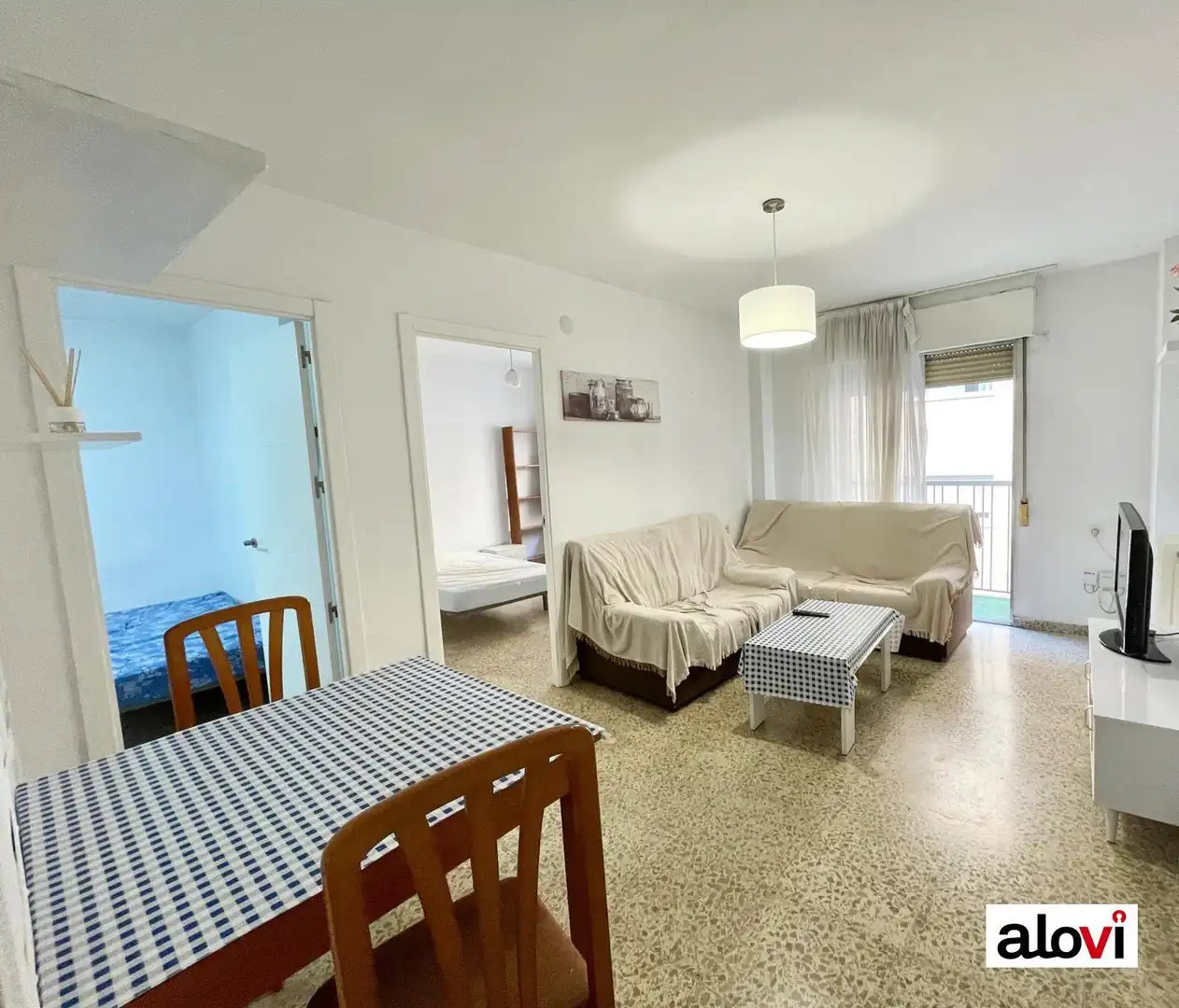 Wohnzimmer von Wohnung zur Miete in Granada mit Terrasse, Möbliert und Balkon