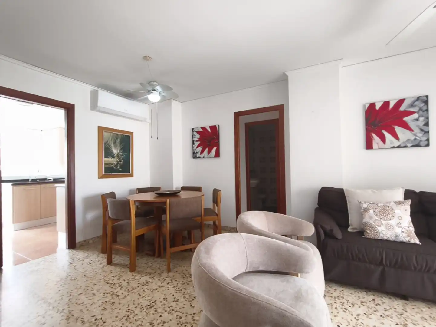 Sala d'estar de Pis de lloguer en Gandia amb Aire condicionat, Calefacció i Terrassa