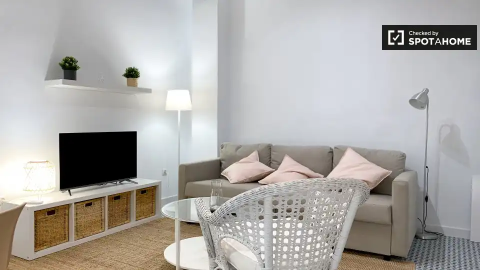 Sala de estar de Piso de alquiler en Valencia con Aire acondicionado, Calefacción y Amueblado