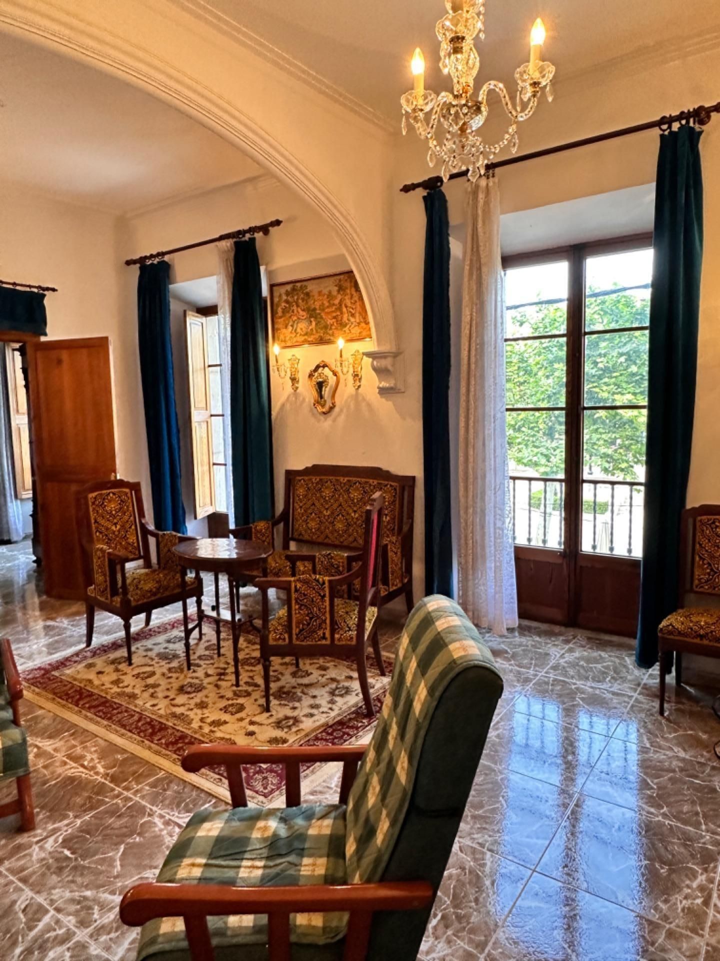 Sala d'estar de Pis en venda en Binissalem amb Aire condicionat, Jardí privat i Terrassa