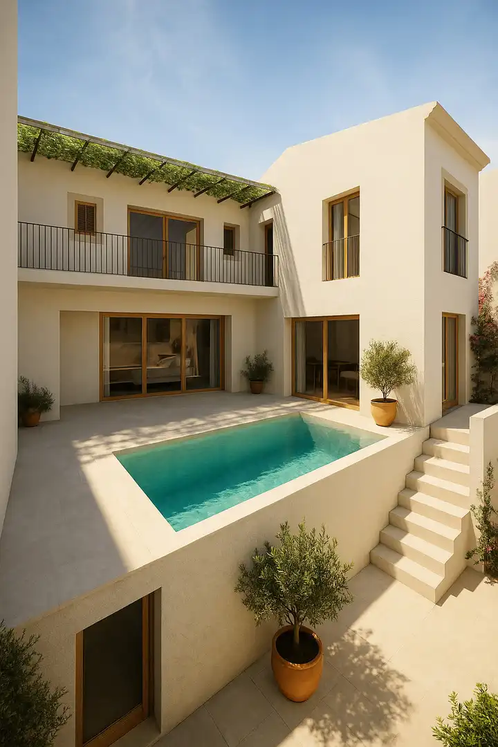 Piscina de Casa adosada en venta en Pollença con Terraza