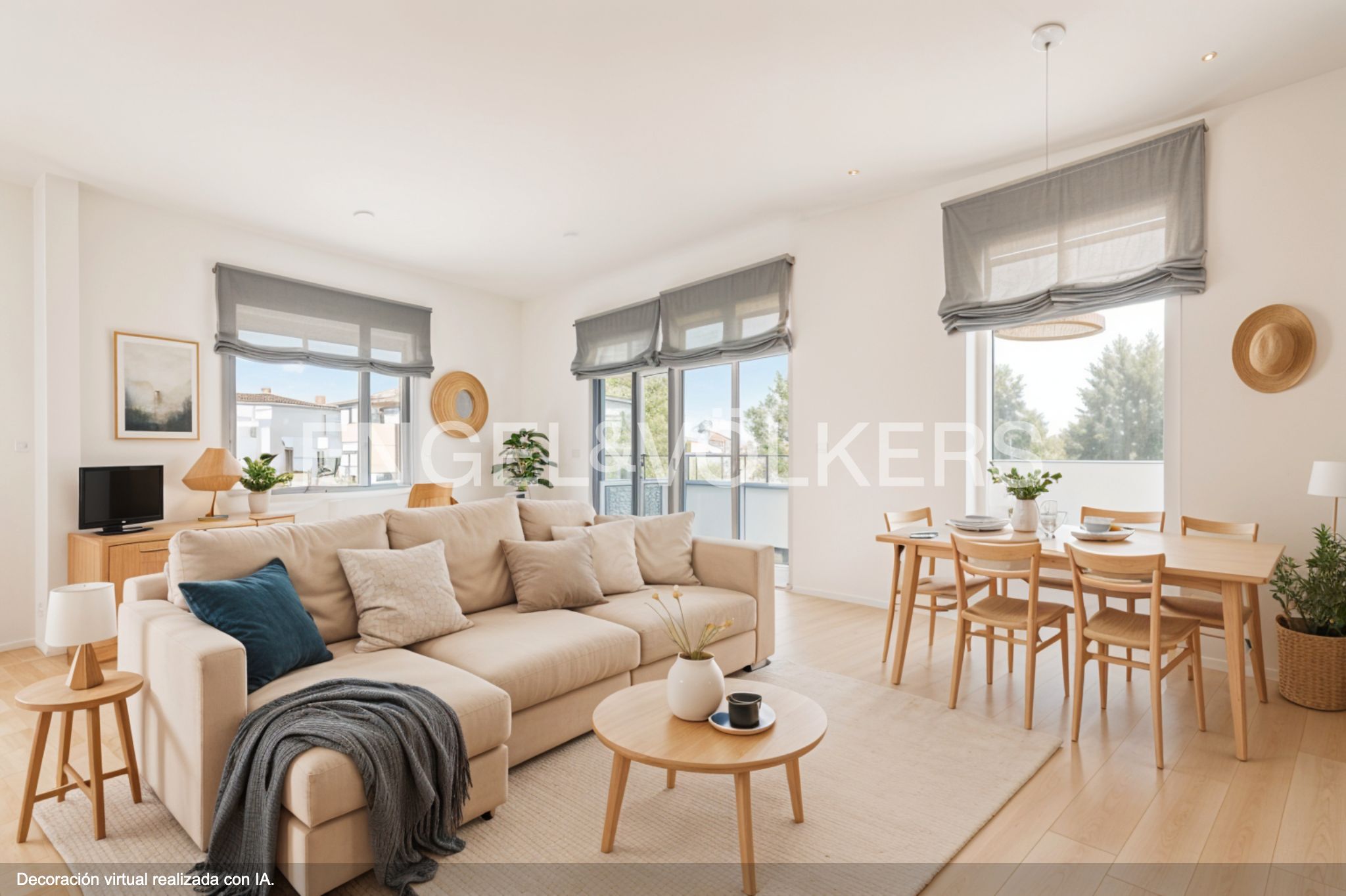Sala d'estar de Apartament en venda en Sant Cugat del Vallès amb Aire condicionat, Calefacció i Parquet