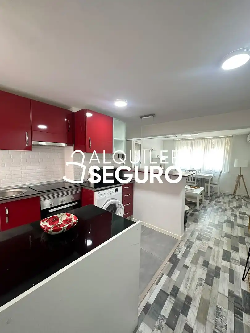 Kitchen of Flat for rent in Madrid  with Air Conditioner, Heating and Furnished