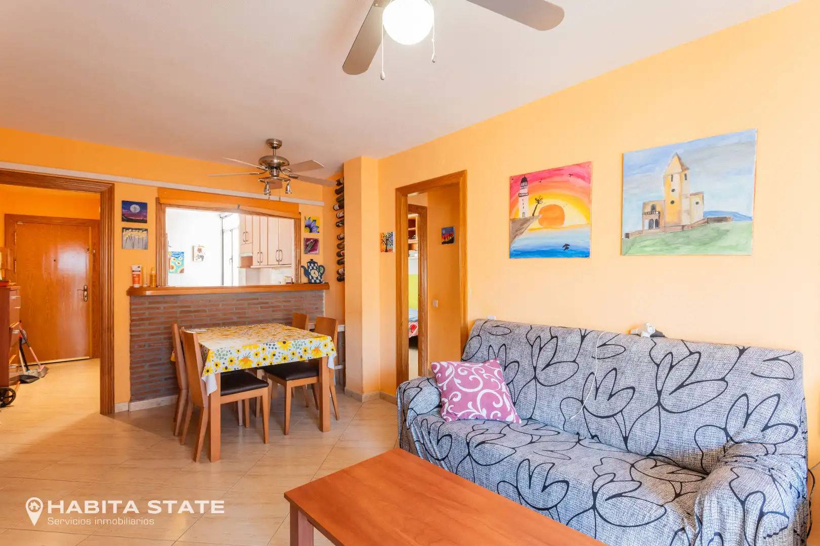 Sala de estar de Apartamento en venta en Almería con Aire acondicionado, Calefacción y Terraza