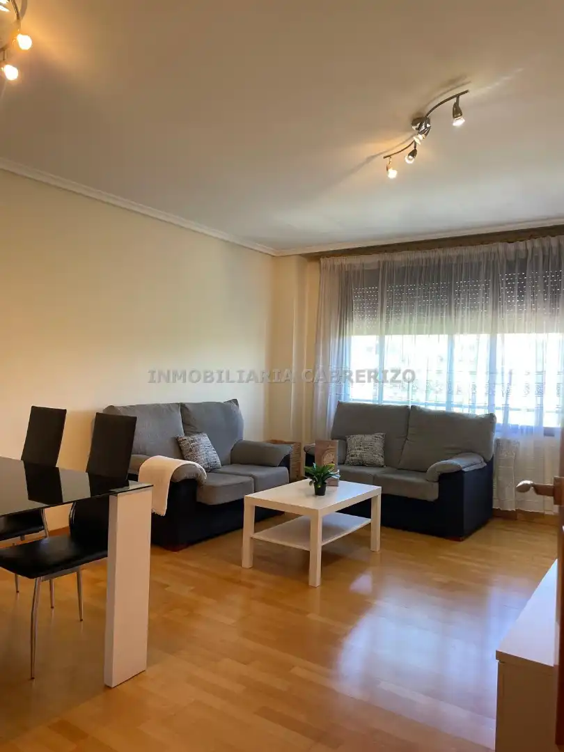 Sala d'estar de Apartament de lloguer en  Logroño amb Calefacció, Parquet i Terrassa