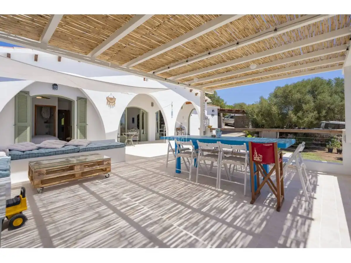 Terraza de Casa o chalet en venta en Sant Lluís con Jardín privado, Terraza y Piscina