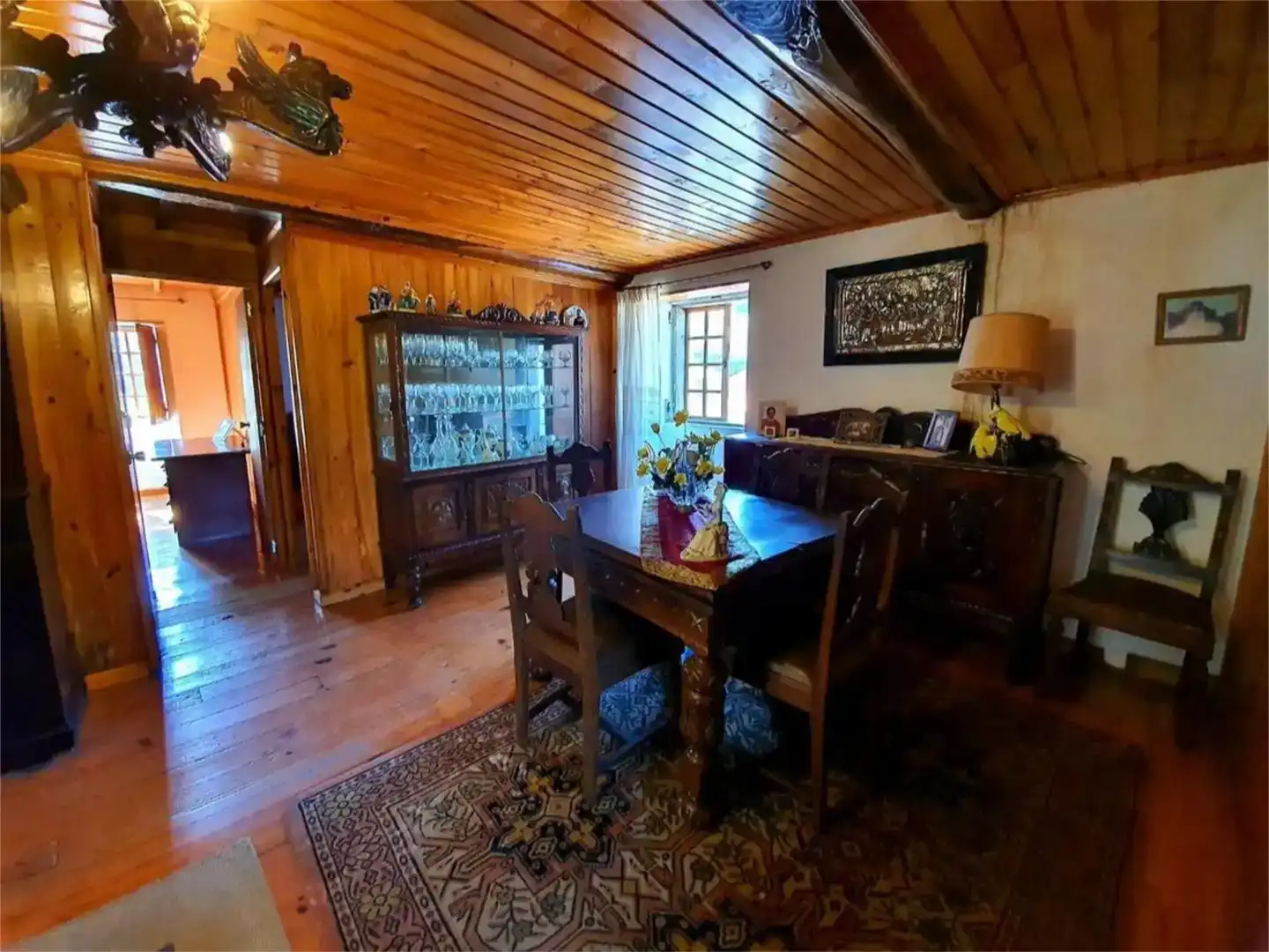 Dining room of Flat for sale in As Somozas   with Private garden, Parquet flooring and Storage room