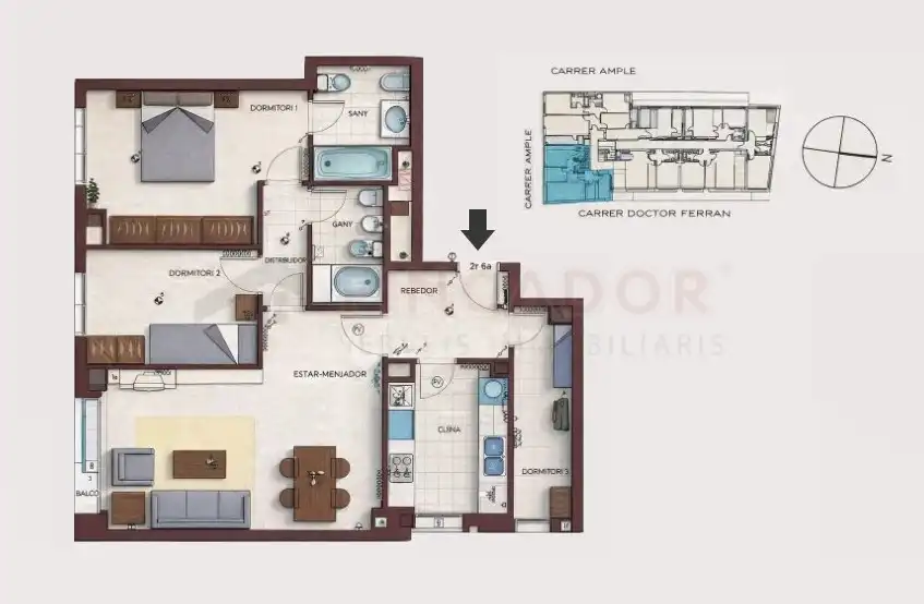 Appartamento con terrazza in vendita a Carrer del Doctor Ferran, imagen 35