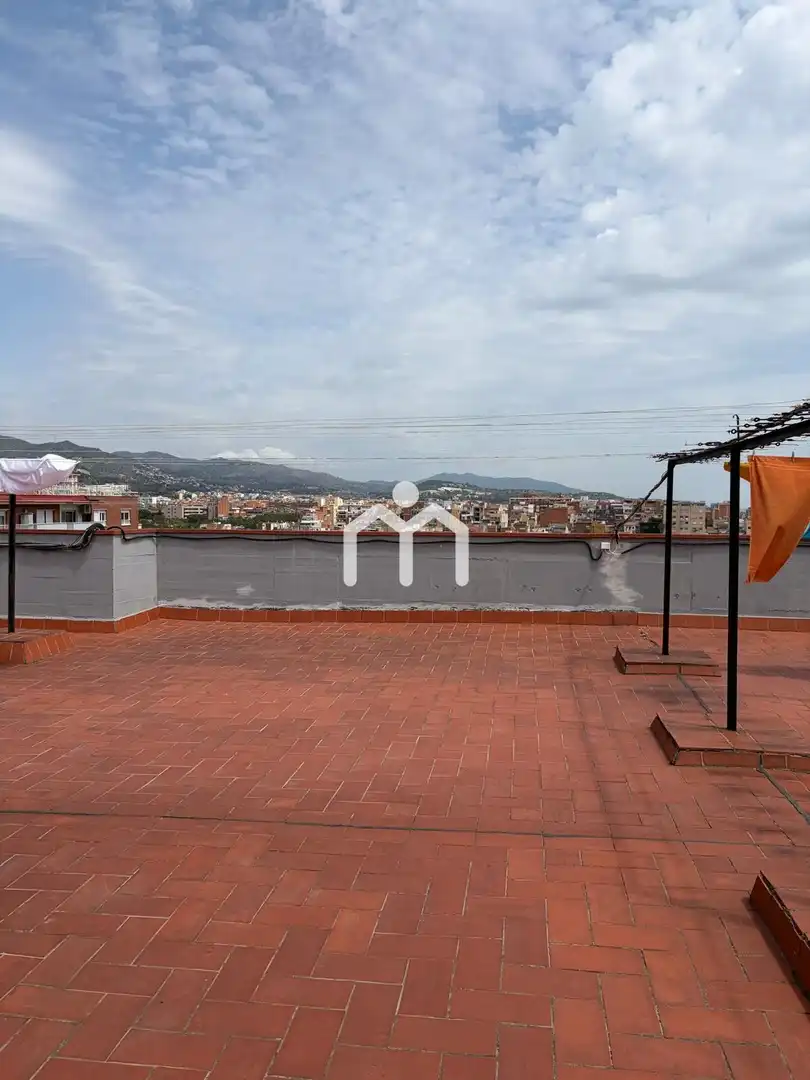 Terrace of Flat for sale in Badalona  with Air Conditioner, Heating and Parquet flooring