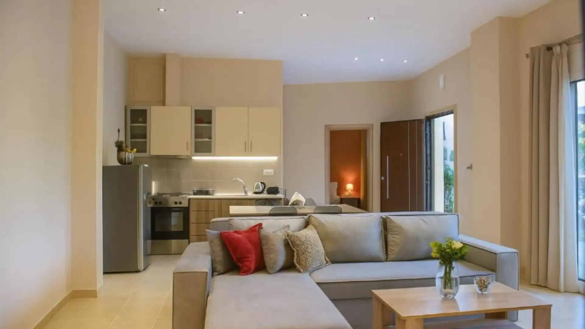 Sala de estar de Apartamento de alquiler en  Lleida Capital con Aire acondicionado, Amueblado y Se aceptan mascotas