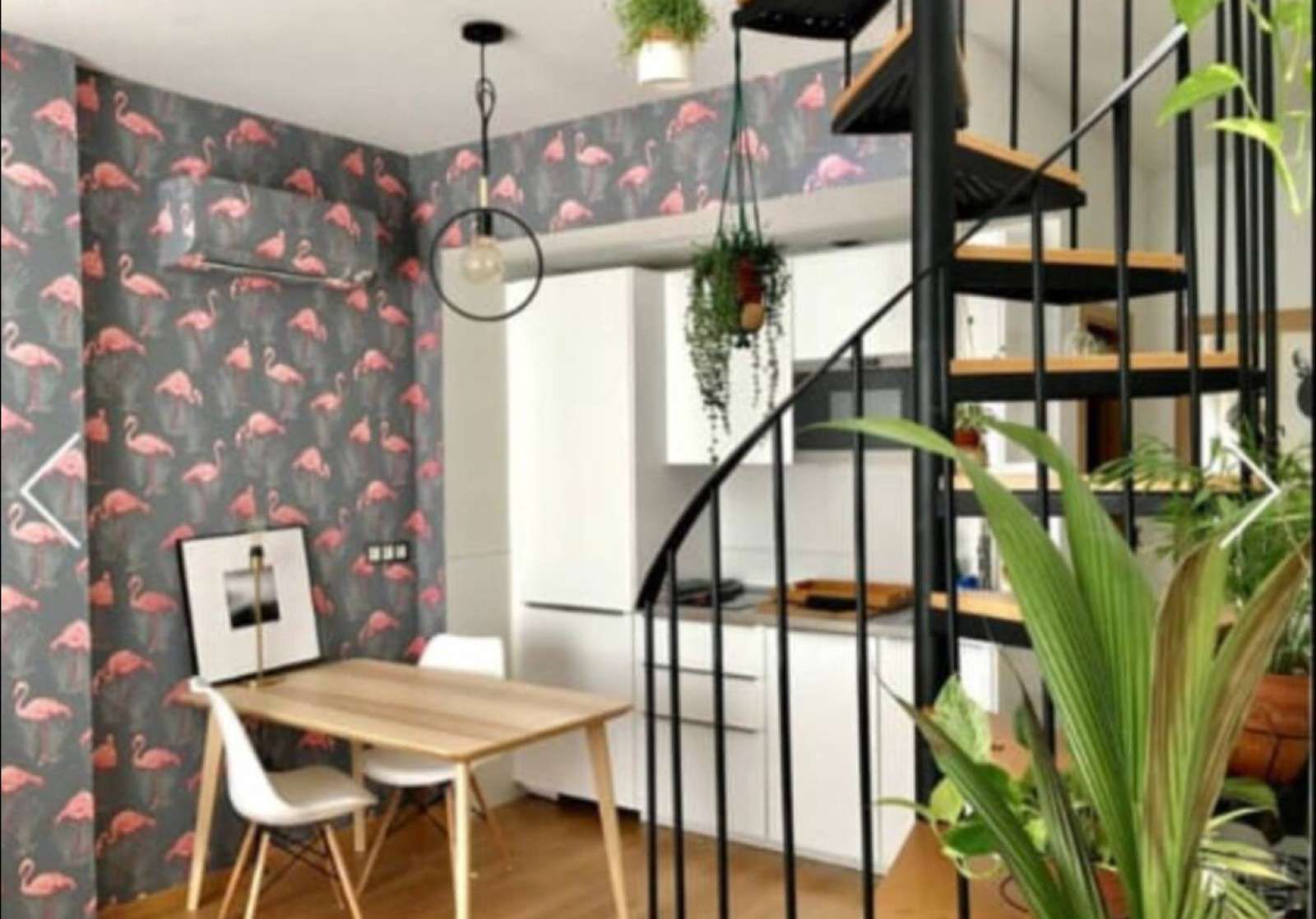 Kitchen of Study to share in Málaga Capital  with Air Conditioner and Terrace