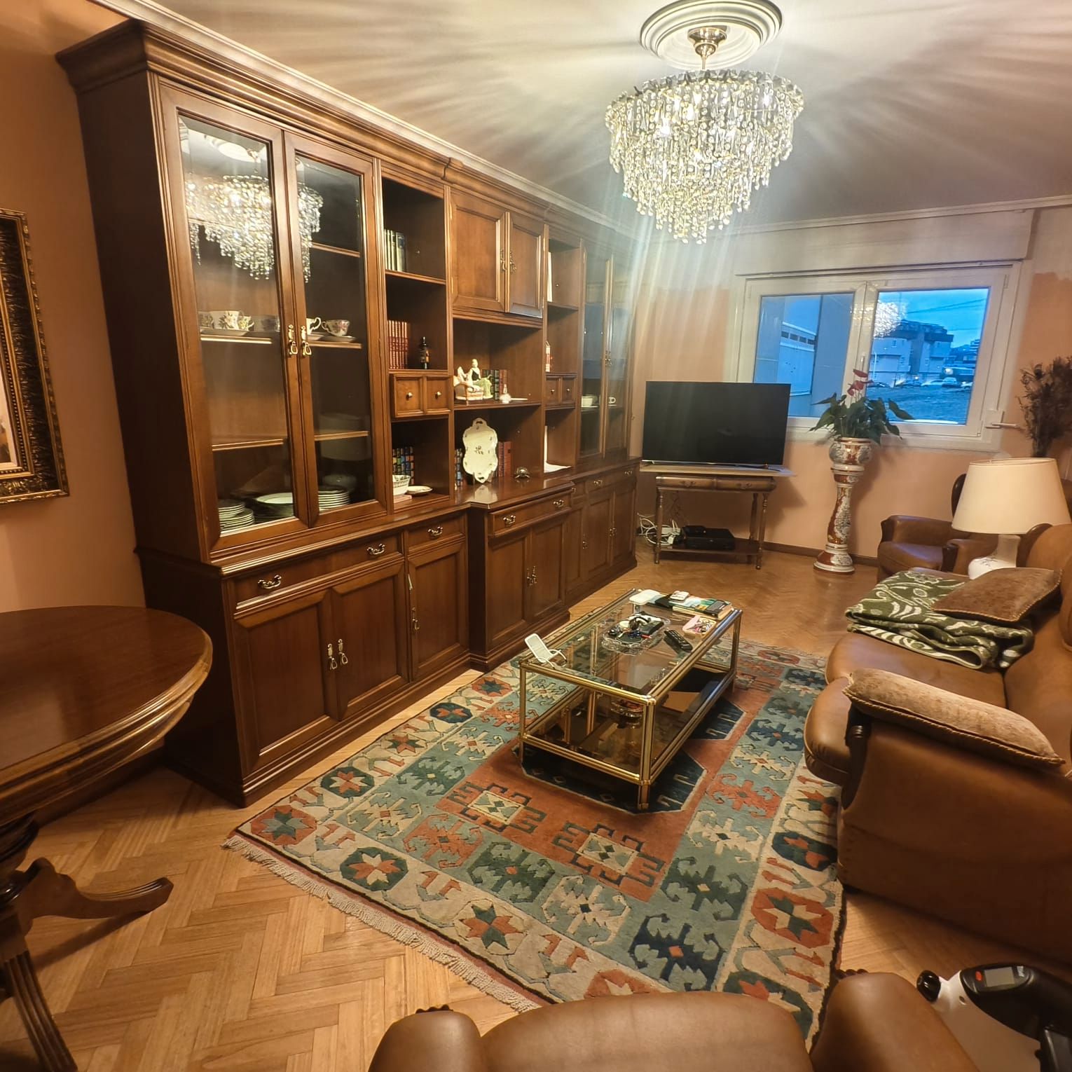 Living room of Flat for sale in A Coruña Capital   with Heating, Parquet flooring and Storage room