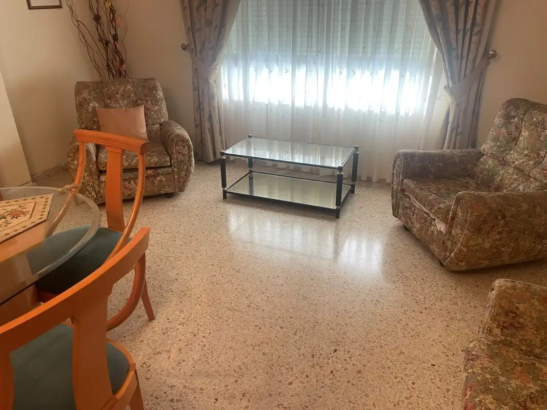 Living room of Flat for rent in Gandia  with Air Conditioner, Terrace and Furnished