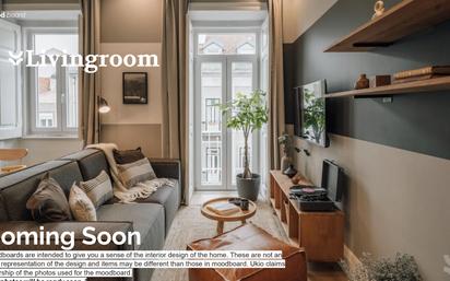Sala d'estar de Apartament de lloguer en  Madrid Capital amb Aire condicionat, Calefacció i Moblat