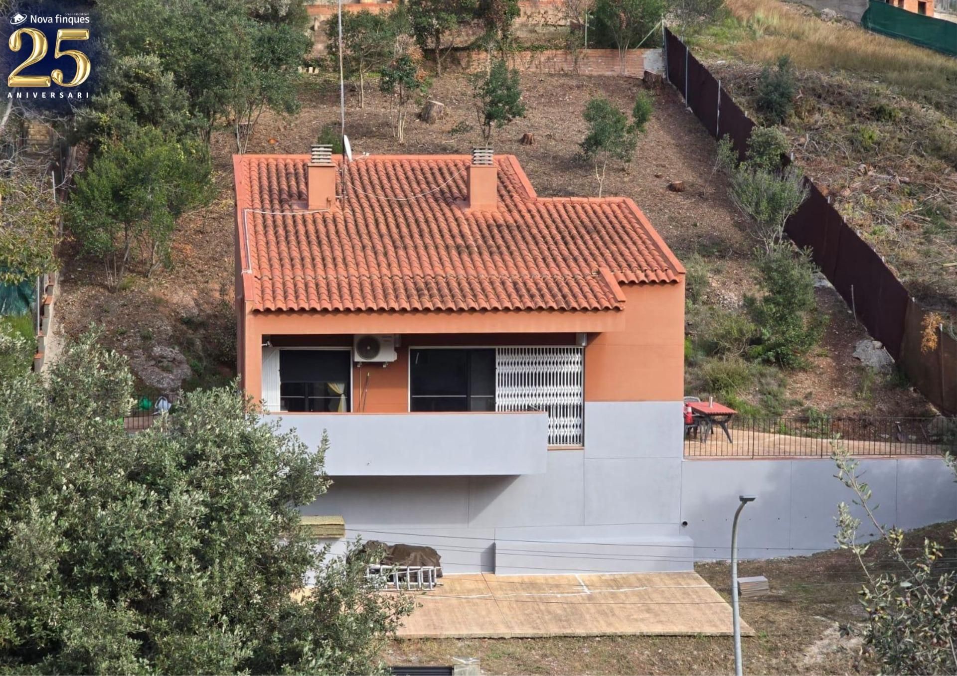 Exterior view of Country house for sale in Sant Llorenç Savall  with Private garden, Terrace and Balcony