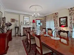 Dining room of Houses for sale in El Escorial  with Heating, Private garden and Parquet flooring