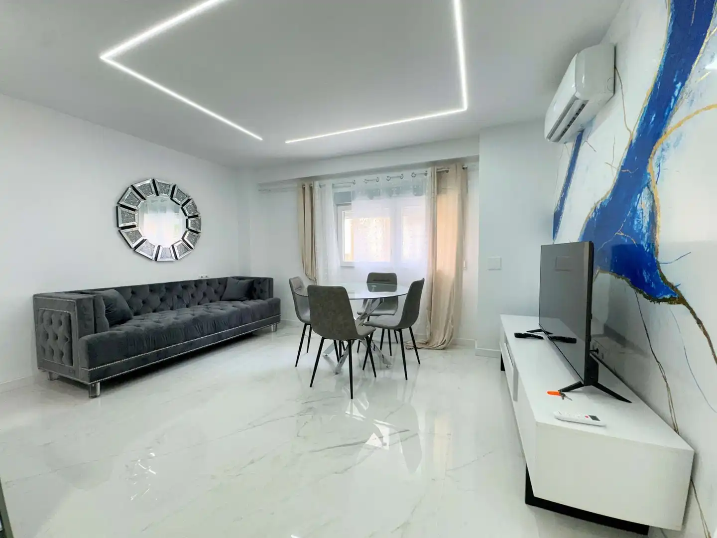 Sala de estar de Piso en venta en Alicante / Alacant con Aire acondicionado, Terraza y Trastero