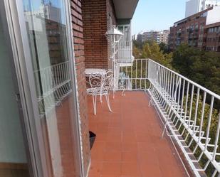 Terrace of Flat to rent in  Madrid Capital  with Heating, Parquet flooring and Terrace