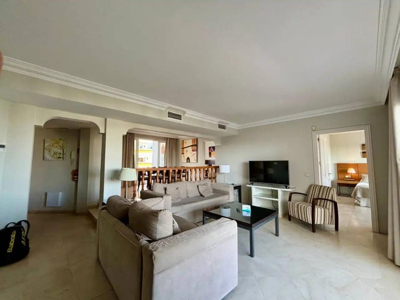 Living room of Flat for rent in Marbella  with Air Conditioner, Heating and Terrace