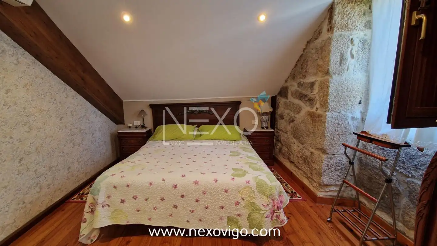 Schlafzimmer von Haus oder Chalet zum Verkauf in Mondariz mit Heizung, Privatgarten und Terrasse